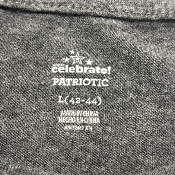 Way To Celebrate Patriotic Classic Muscle Motorcycle Graphic T Shirt L - Picture 4 of 10